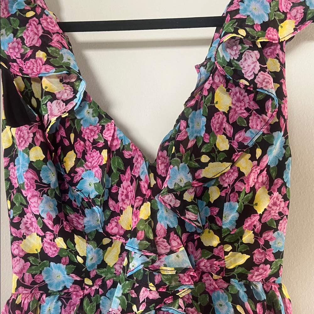AMUR Floral Maxi Dress - Black, Pink, Blue, Green - Picture 4 of 4